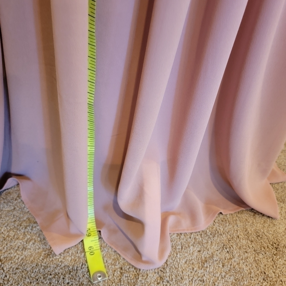 Musol Pink Lace Chiffon Fit And Flare Floor Length Gown Size S - Picture 15 of 16